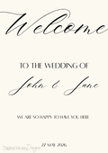A2 Welcome To Our Wedding